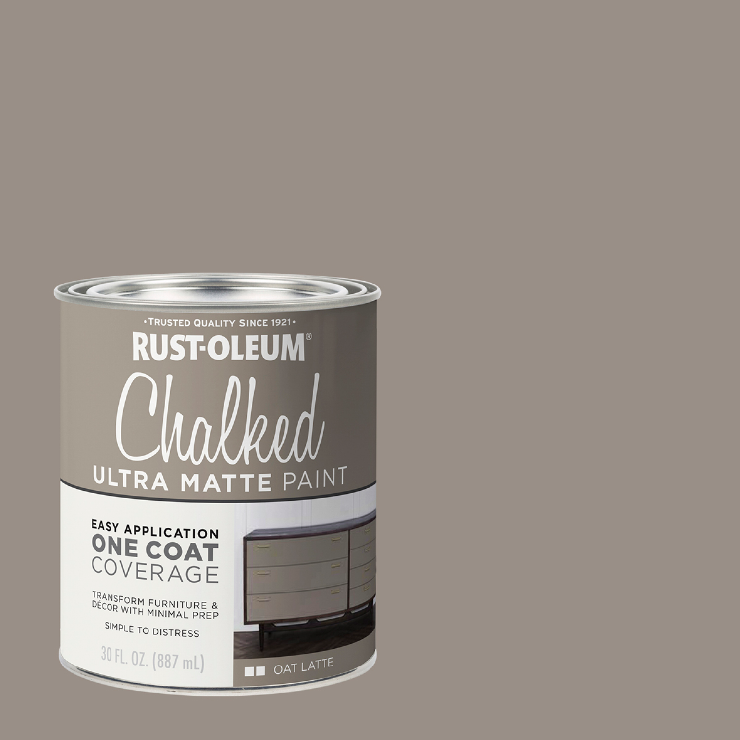 slide 1 of 5, Rust-Oleum Rust-Oleum Chalked Ultra Matte Paint - 391446, Quart, Oak Latte, 1 ct