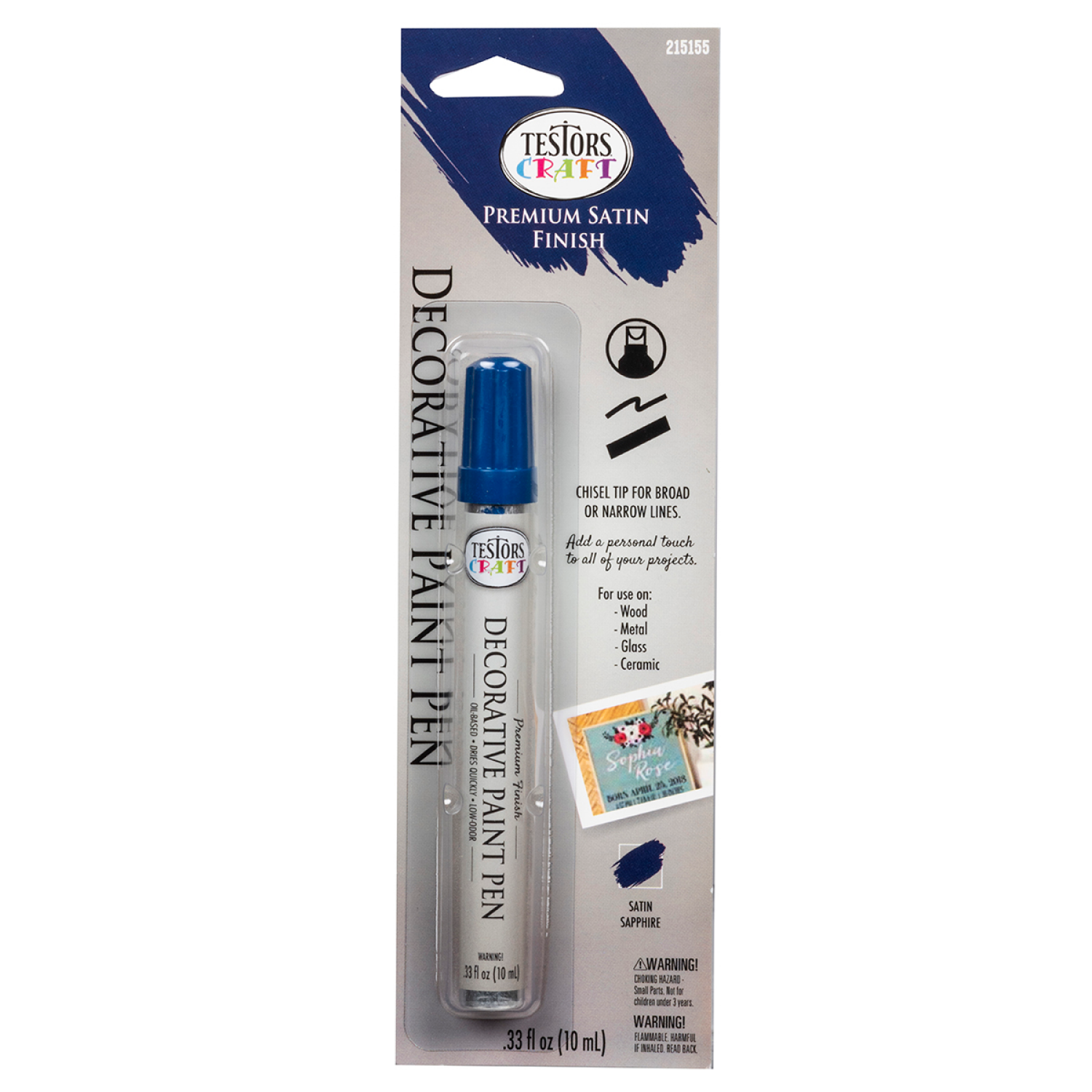 slide 3 of 4, Rustoleum Testors Craft Decorative Paint Pen Satin Sapphire- 215155, 0.33 fl oz
