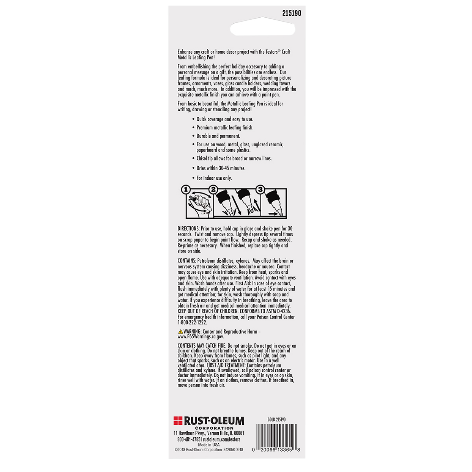 slide 2 of 4, Rustoleum Testors Craft Metallic Leafing Pen, Gold, 1 ct