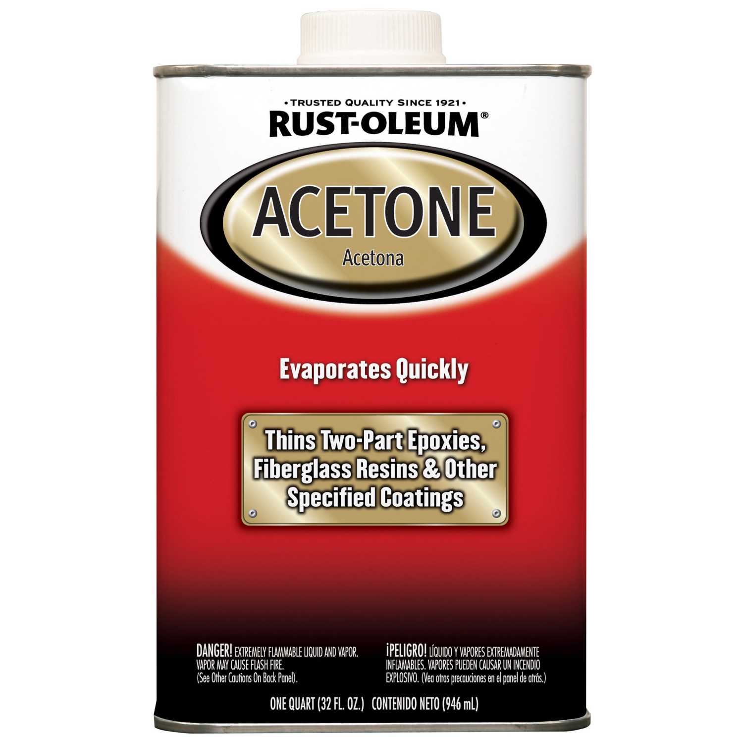 slide 1 of 2, Rustoleum Rust-Oleum Automotive Acetone 248667,Quart, 1 ct