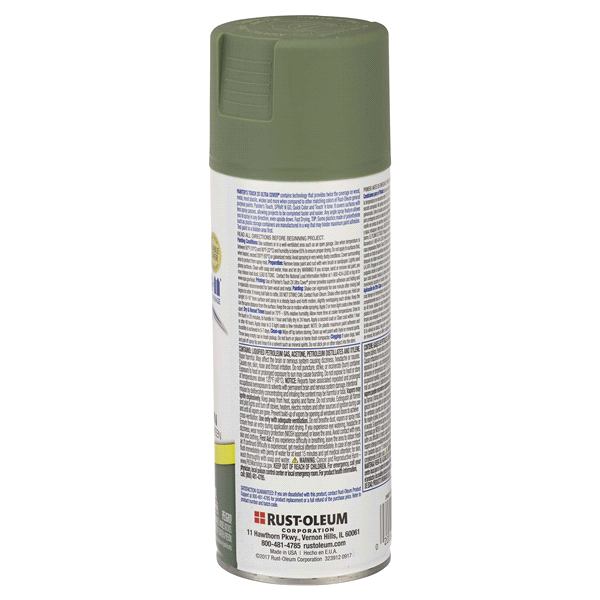 slide 6 of 9, Rust-Oleum Painters Touch 2X Ultra Cover Spray Paint - 249071, Satin Moss Green, 12 oz