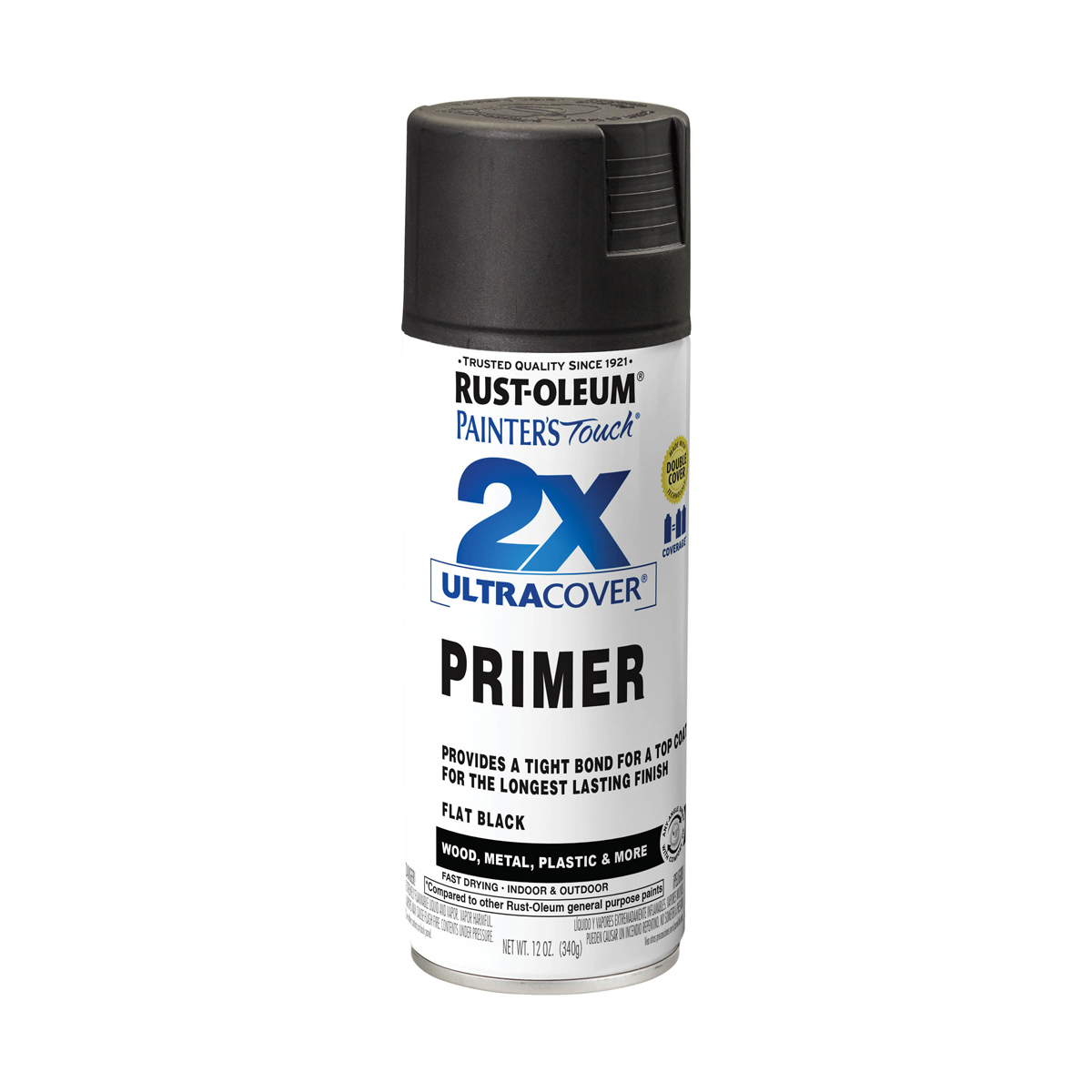 slide 3 of 29, Rust-Oleum 2x Ultra Cover Primer, Flat Black, 1 ct