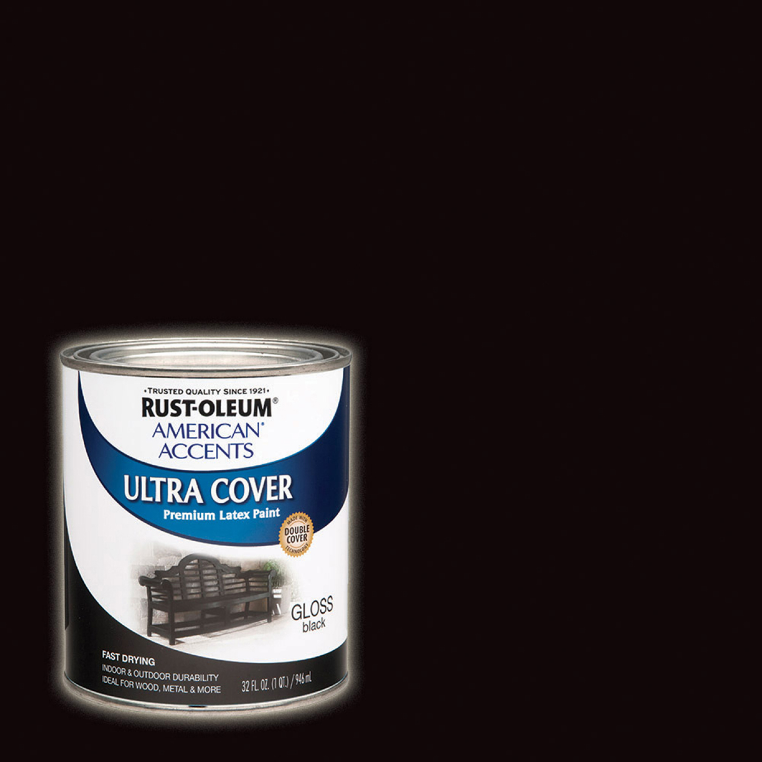 slide 1 of 4, Rust-Oleum Painters Touch Ultra Cover Multi-Purpose Brush-On Paint - 1979502, Quart, Gloss Black, 1 qt
