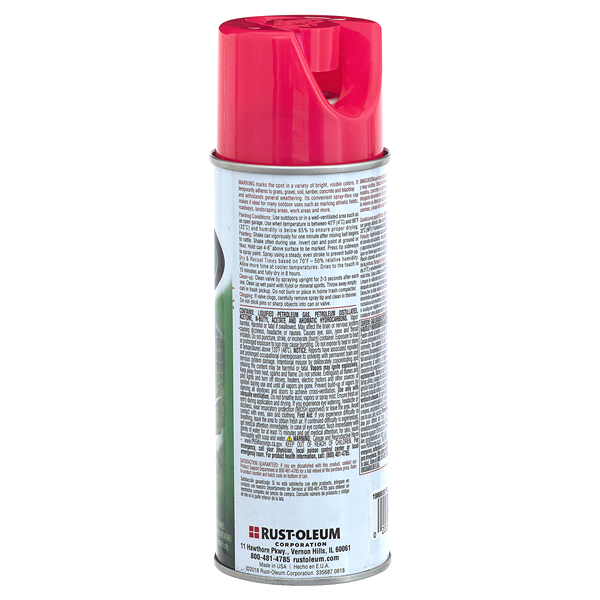 slide 9 of 9, Rust-Oleum Specialty Marking Spray Paint - 1988830, Fluorescent Pink, 11 oz