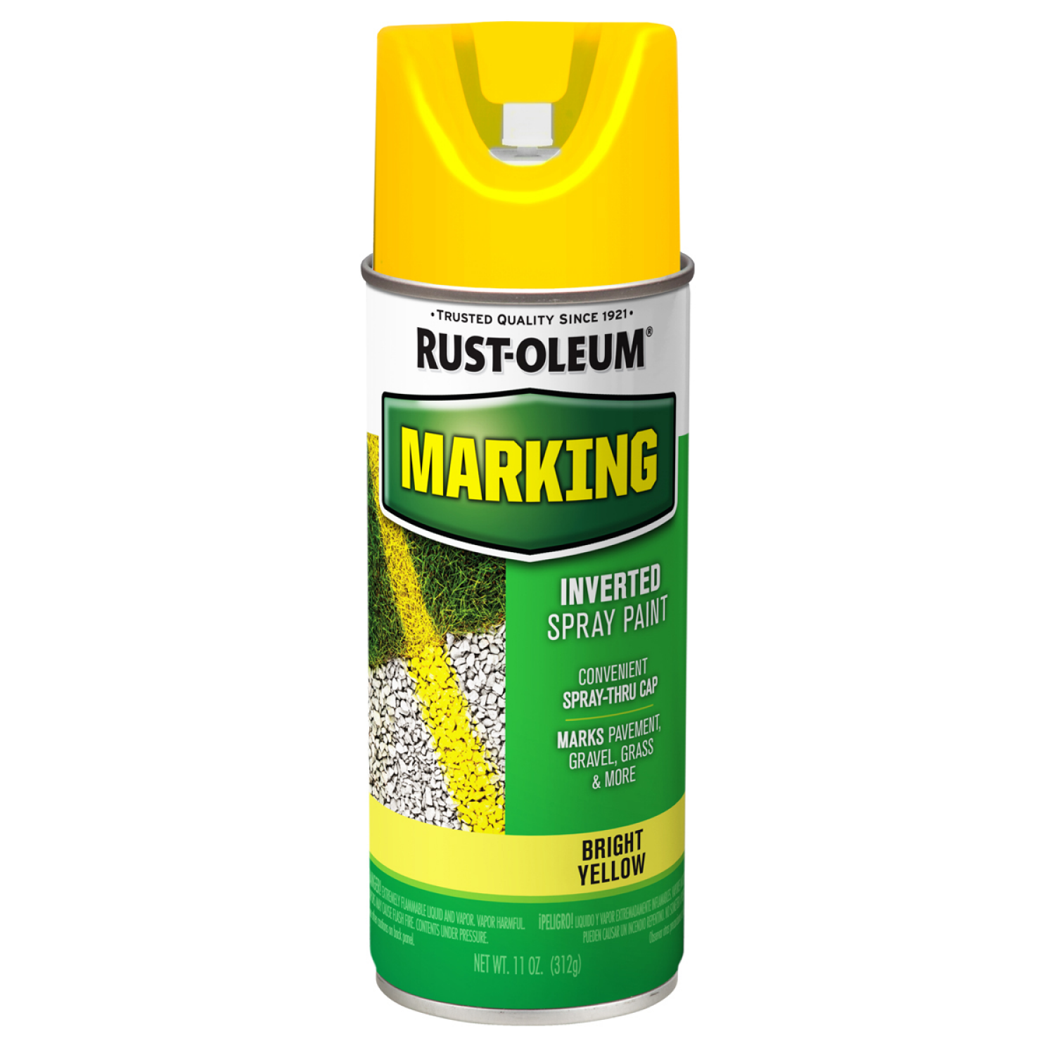 slide 2 of 2, Rust-Oleum Rust-Oleum Specialty Marking Paint-1997830, 11 ounce, Bright Yellow, 11 oz