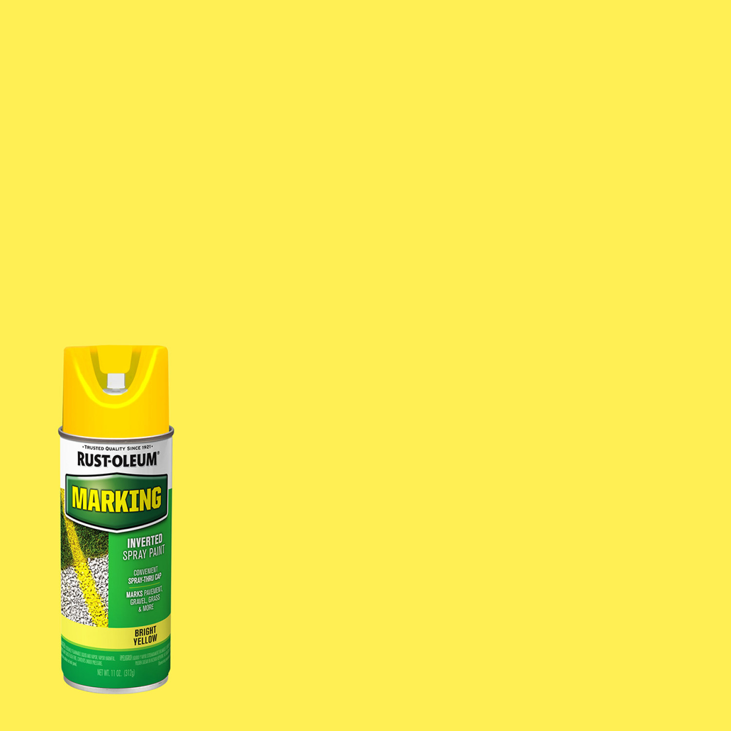 slide 1 of 2, Rust-Oleum Rust-Oleum Specialty Marking Paint-1997830, 11 ounce, Bright Yellow, 11 oz