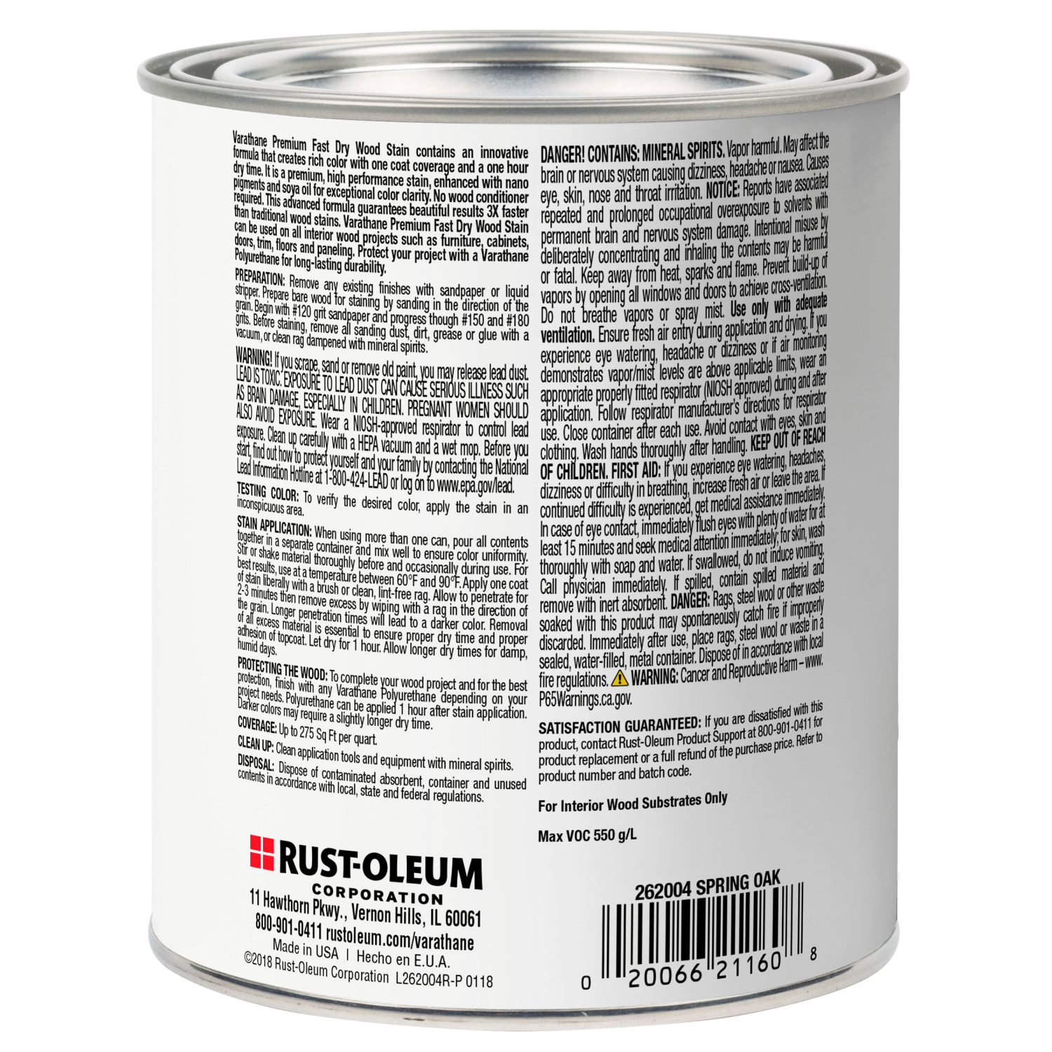 slide 3 of 3, Rustoleum Varathane Premium Fast Dry Wood Stain - 262004, Quart, Oak Wood, 1 ct