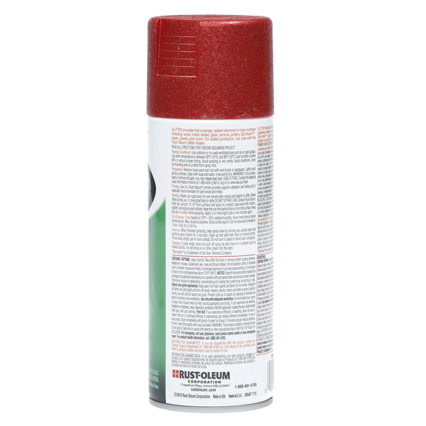 slide 3 of 9, Rust-Oleum Glitter Spray Paint - 268045, Red, 10.25 oz