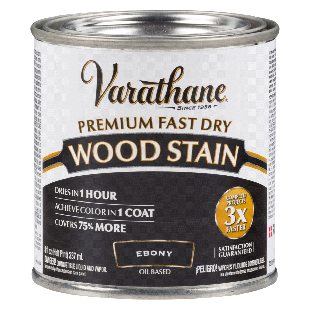 slide 1 of 5, Rustoleum Varathane Premium Fast Dry Wood Stain - Ebony, 8 fl oz