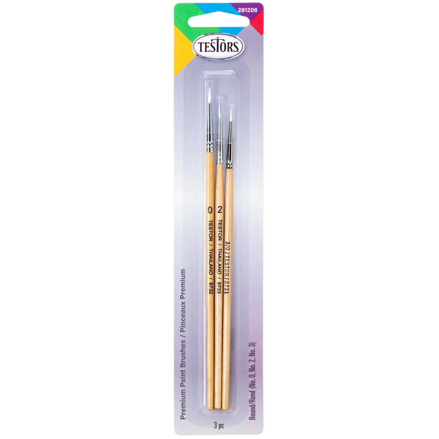 slide 1 of 2, Rustoleum Testors Premium Round Brush Set- 281206, 3 ct