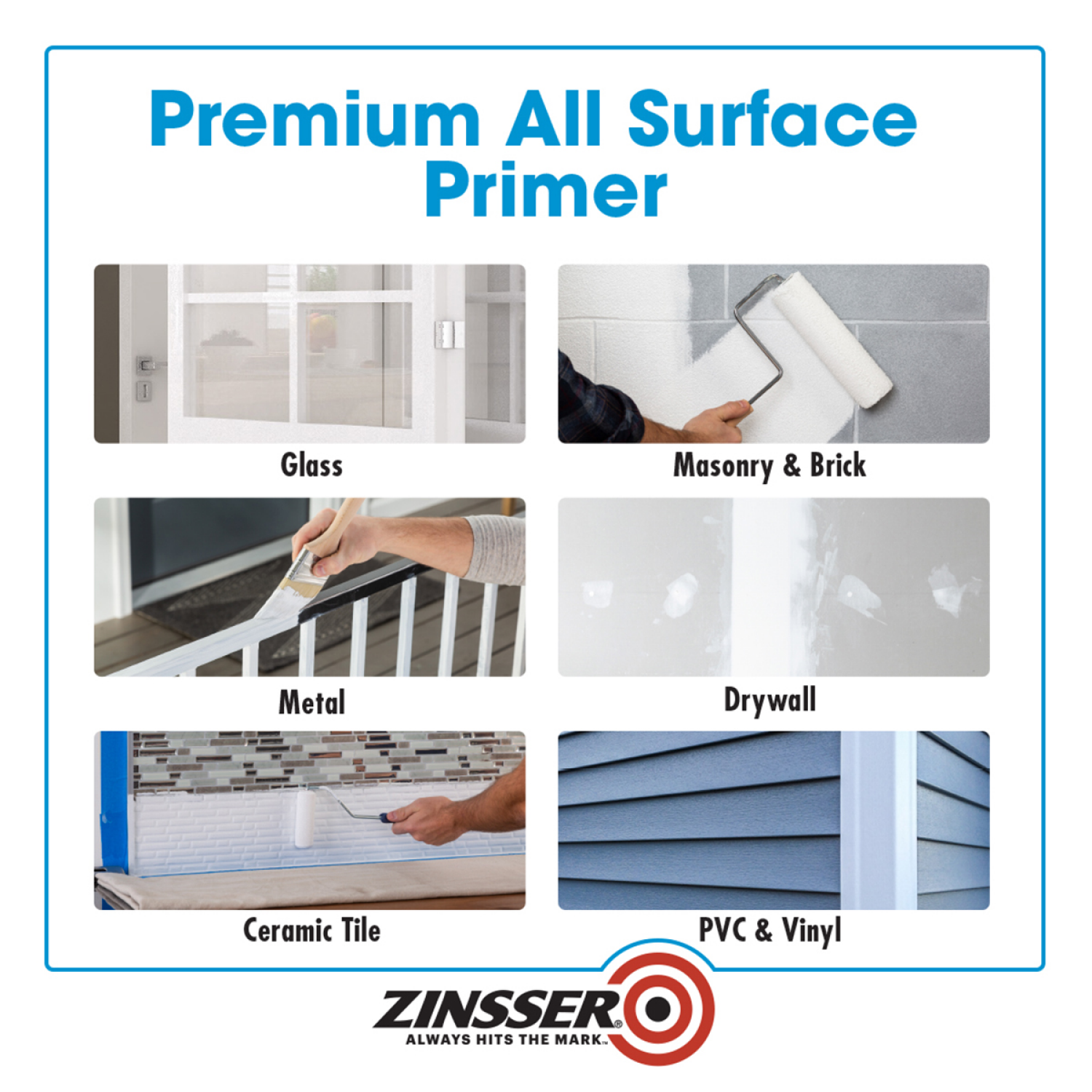 slide 3 of 5, Zinsser Bullseye 1-2-3 Primer - 285085, Gallon, Gray, 1 ct