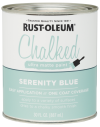 slide 9 of 29, Rust-Oleum Chalked Ultra Matte Paint 285139, Quart, Serenity Blue, 1 ct