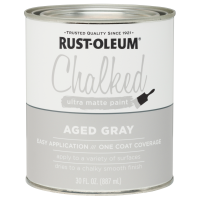 slide 27 of 29, Rust-Oleum Chalked Ultra Matte Paint - 285143, Quart, Aged Gray, 1 ct