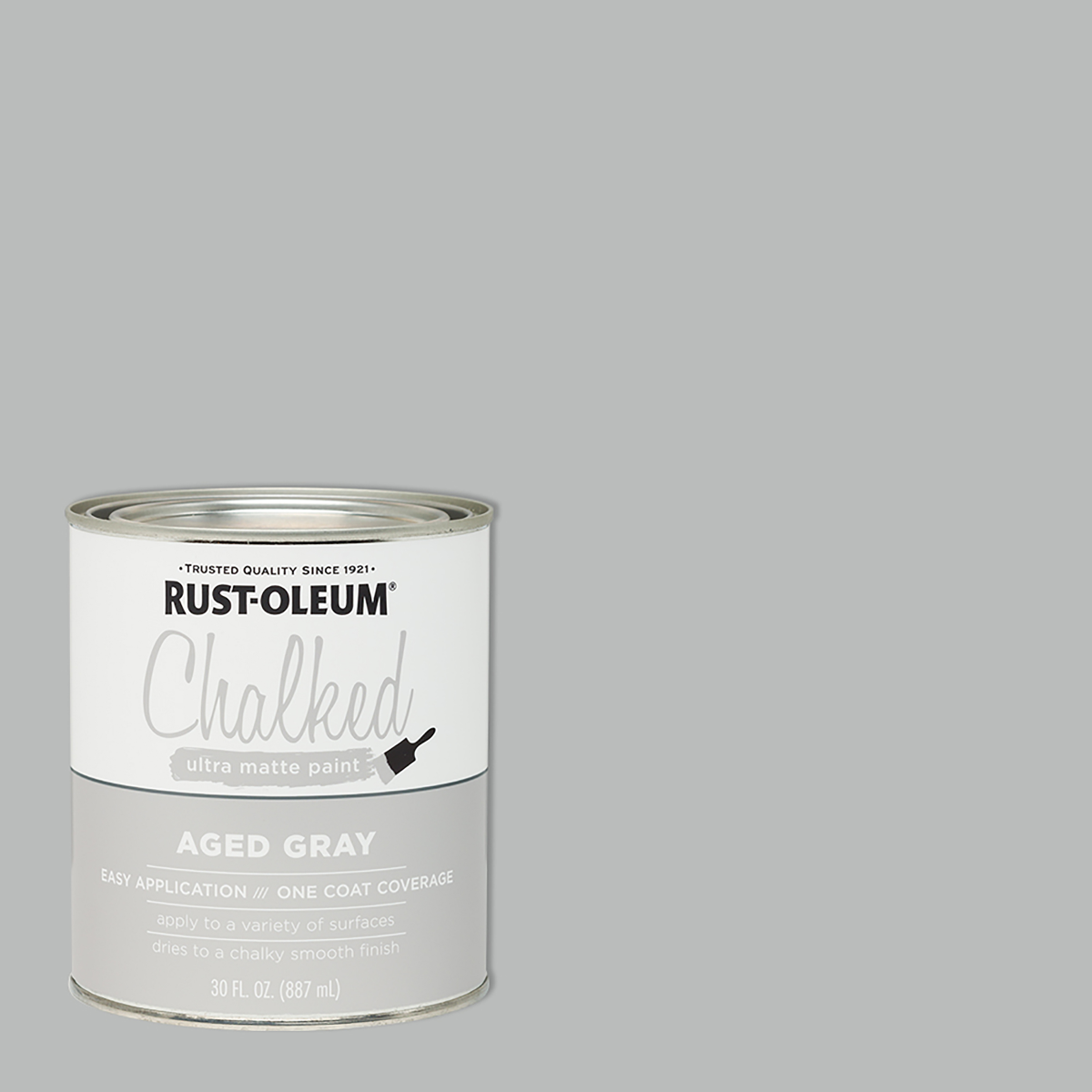 slide 1 of 29, Rust-Oleum Chalked Ultra Matte Paint - 285143, Quart, Aged Gray, 1 ct