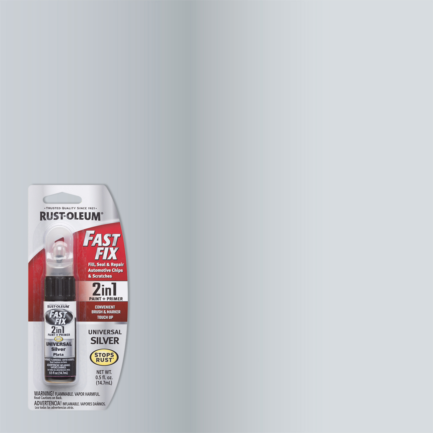 slide 1 of 3, Rust-Oleum Fast Fix 2 in 1 Metallic Black Paint and Primer-286480, 0.5 fl oz