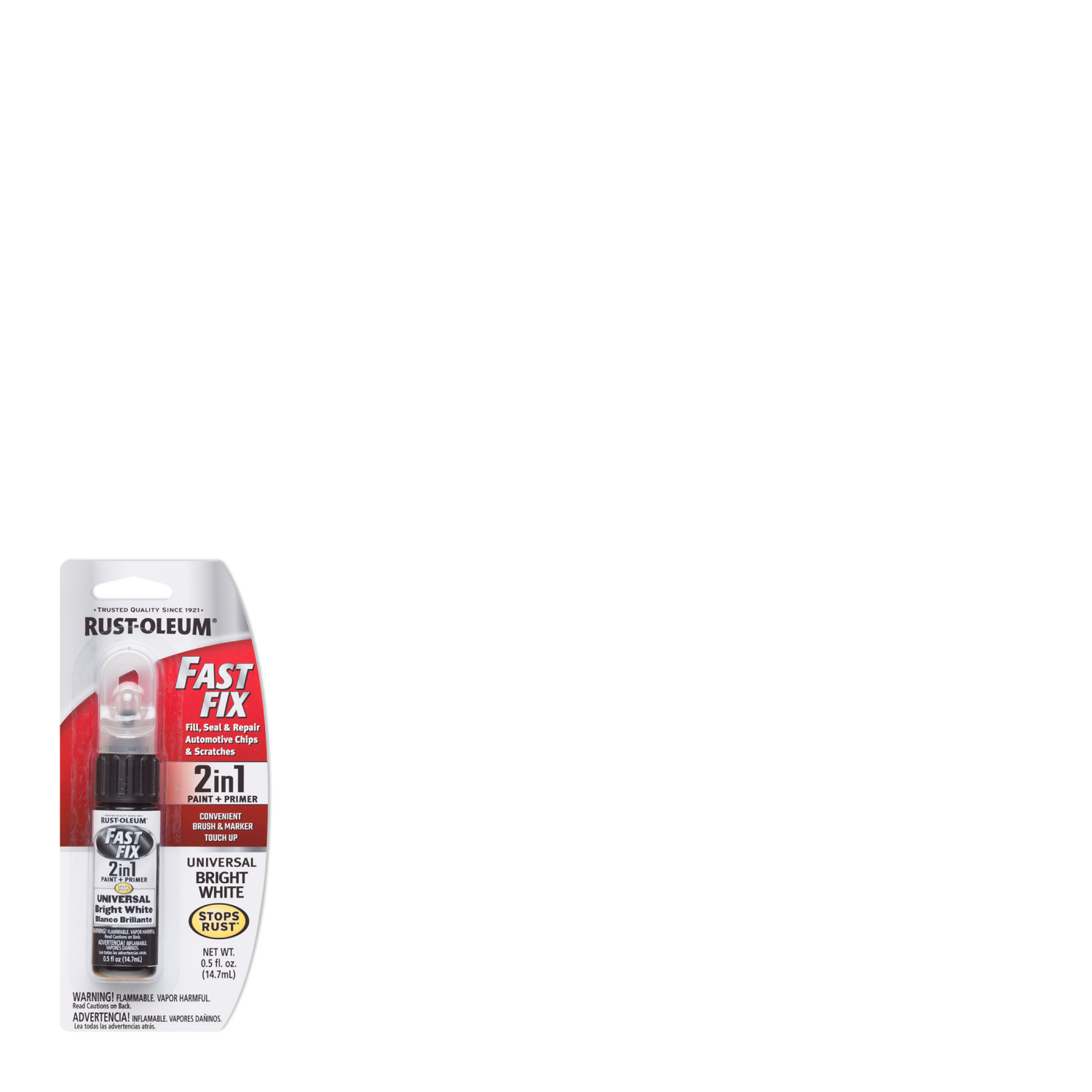 slide 1 of 3, Rustoleum Rust-Oleum Fast Fix 2 in 1 Silver Paint and Primer-286484, 0.5 fl oz