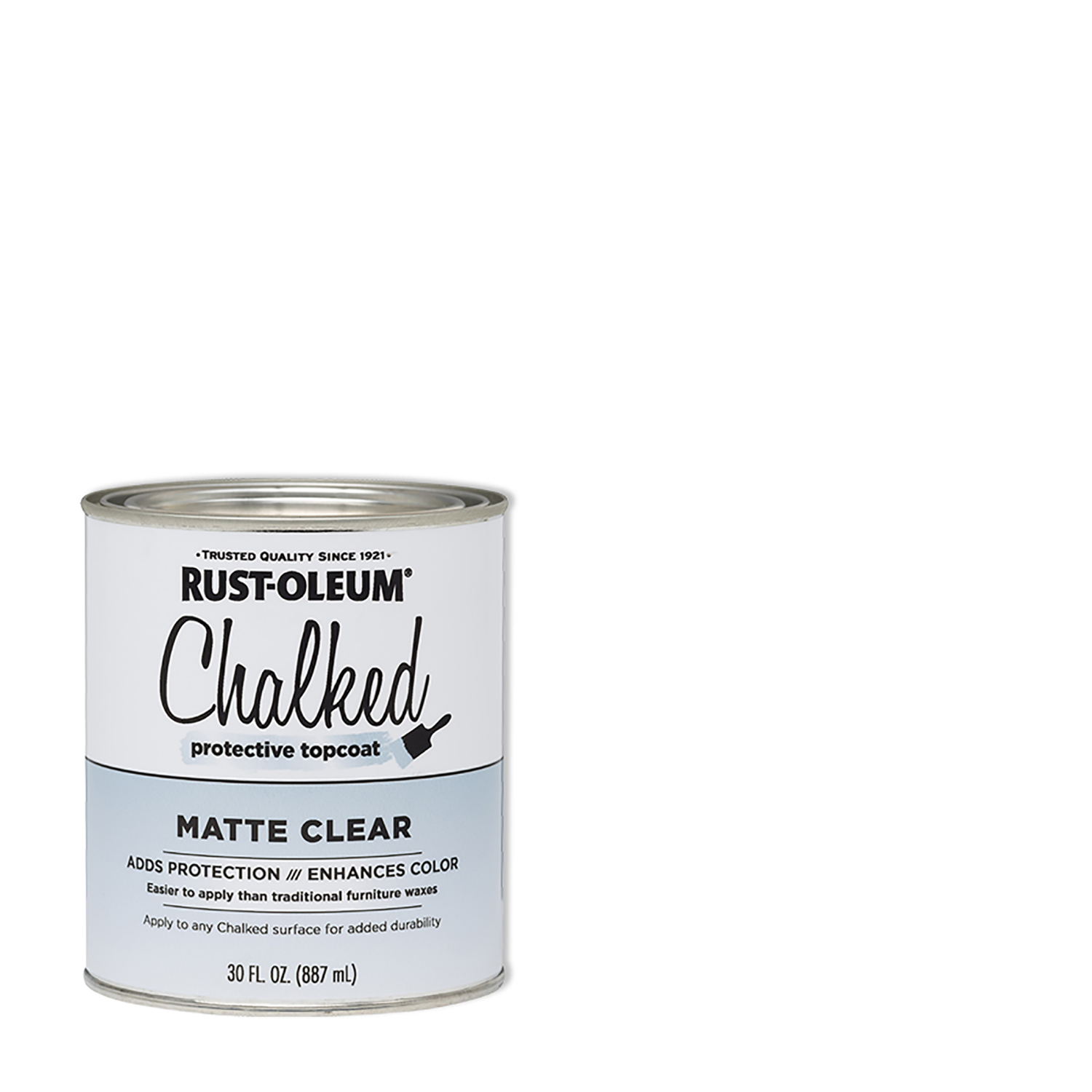 slide 1 of 5, Rust-Oleum Chalked Ultra Matte Paint 287722, Quart, Clear Matte Topcoat, 1 ct
