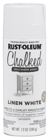 slide 12 of 29, Rust-Oleum 12oz Chalked Ultra Matte Spray Paint Linen White, 12 oz