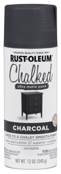 slide 28 of 29, Rust-Oleum 12oz Chalked Ultra Matte Spray Paint Charcoal, 12 oz