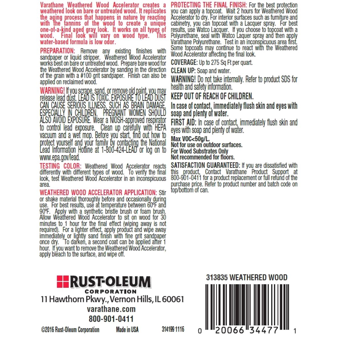 slide 2 of 2, Rustoleum Varathane Weathered Wood Accelerator - 313835, Quart, Weathered Gray, 1 qt