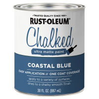 slide 19 of 29, Rust-Oleum Chalked Ultra Matte Paint - 329207, Quart, Coastal Blue, 30 fl oz