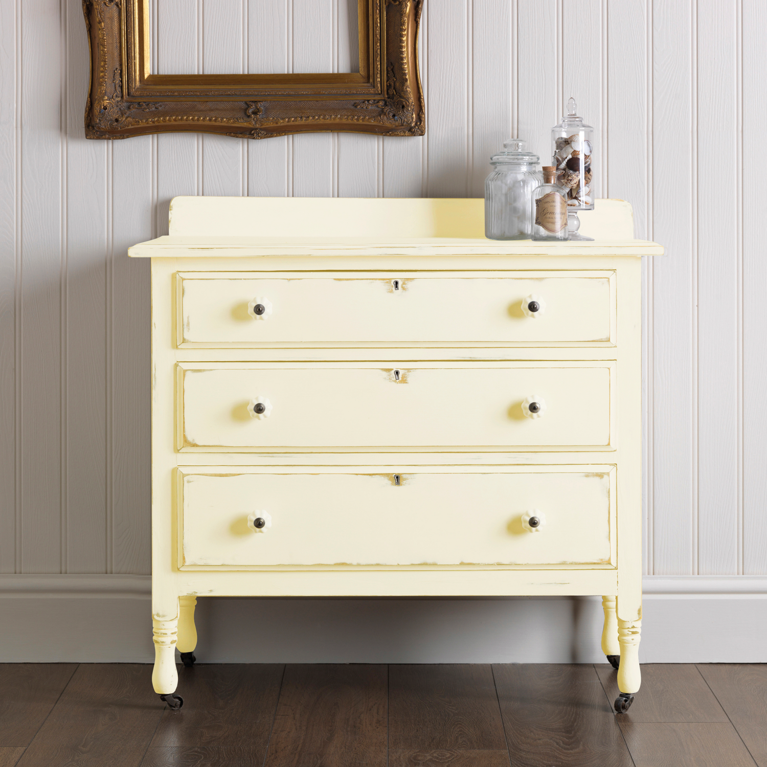 slide 2 of 5, Rust-Oleum Chalked Ultra Matte Paint 329598, Quart, Chiffon Cream, 1 ct