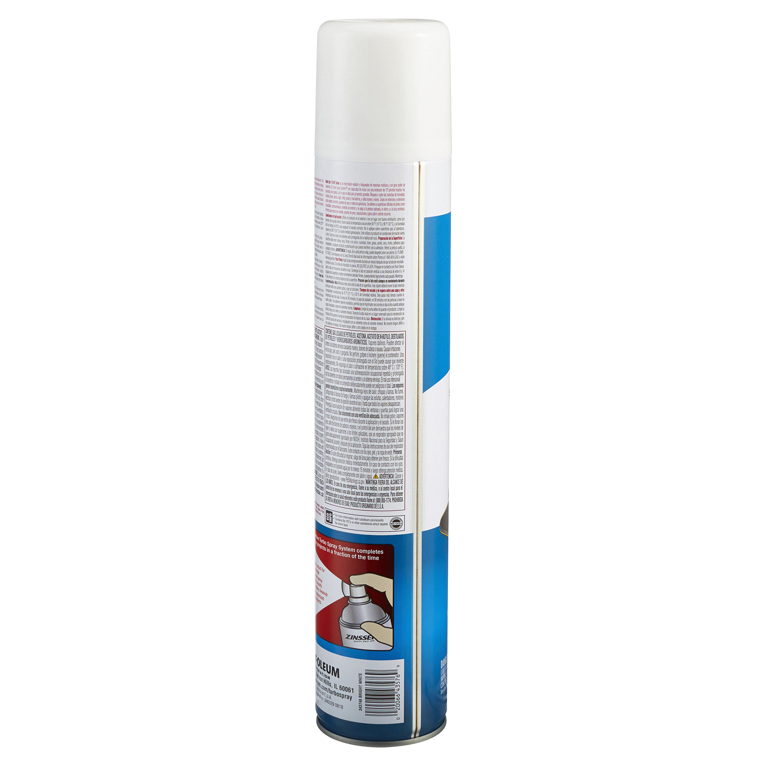 slide 2 of 2, Rustoleum Zinsser Bulls Eye 1-2-3 Turbo Primer Spray - 343746, White, 26 oz