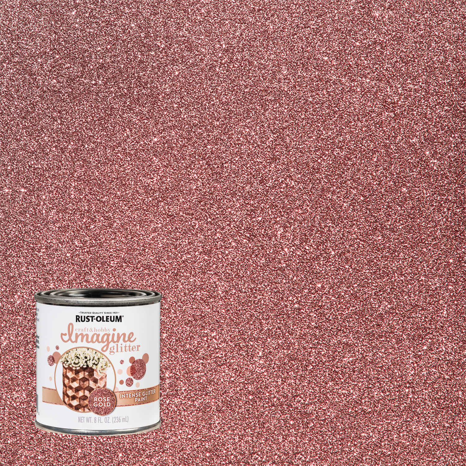 slide 1 of 4, Rust-Oleum Imagine Rose Gold Acrylic Glitter Paint (Half-Pint), 1 ct
