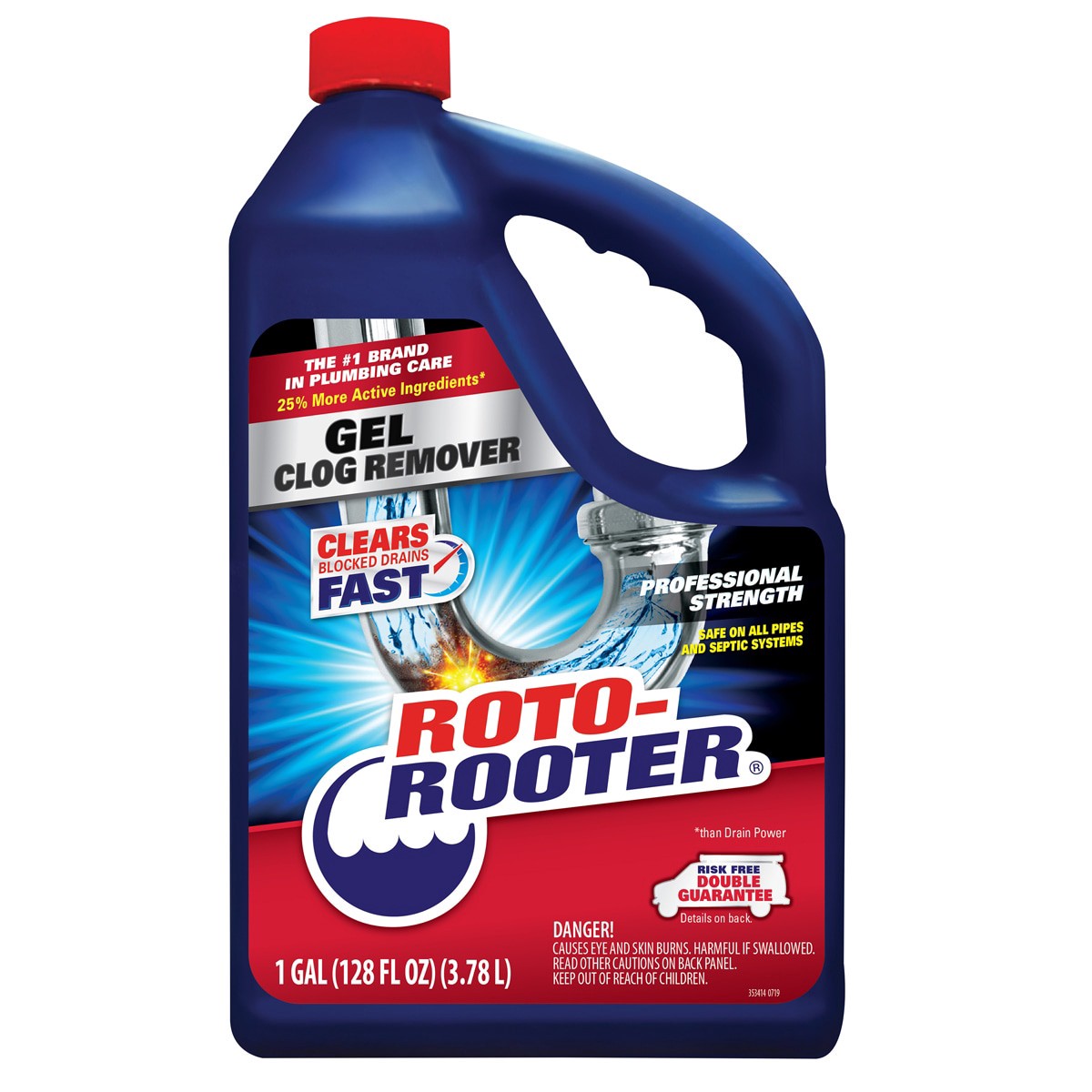 slide 1 of 25, ROTO ROOTER Roto-Rooter Gel Clog Remover-351399, 128 oz