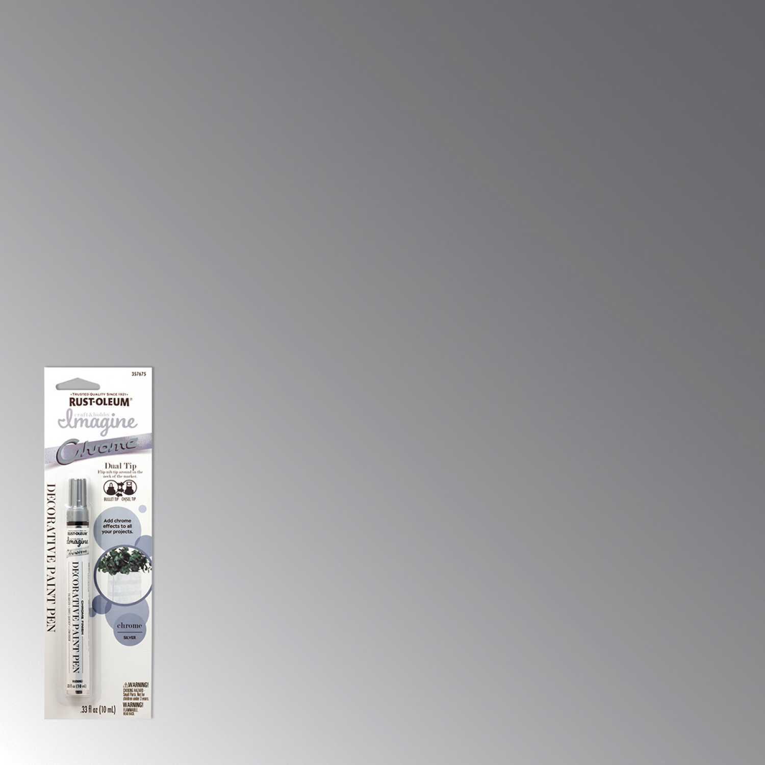 slide 1 of 3, Rust-Oleum Imagine Craft & Hobby Decorative Paint Pen, Silver Chrome, 1 ct