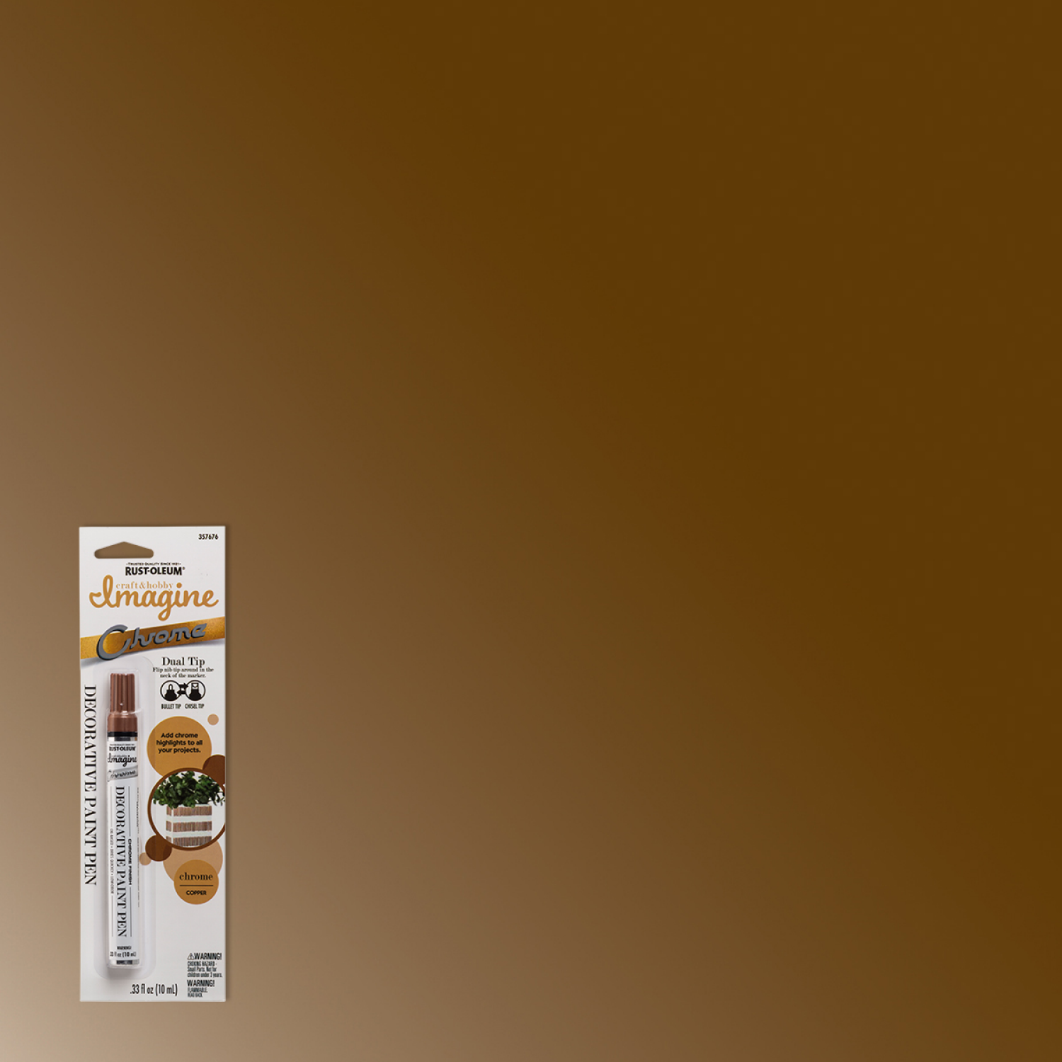 slide 4 of 4, Rustoleum Rust-Oleum Imagine Chrome Copper Paint Pen 357676, 0.33 fl oz