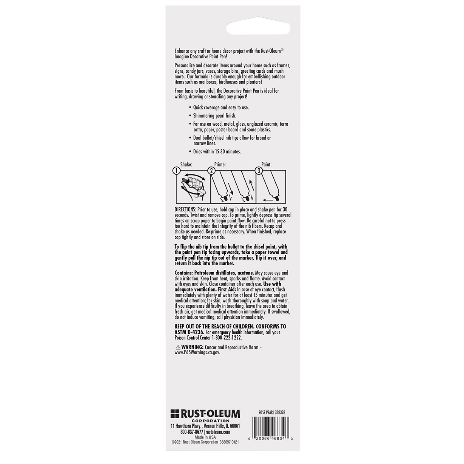 slide 2 of 2, Rust-Oleum Imagine Craft & Hobby Dual Tip Pearl Decorative Paint Pen, Pearl Rose, 1 ct