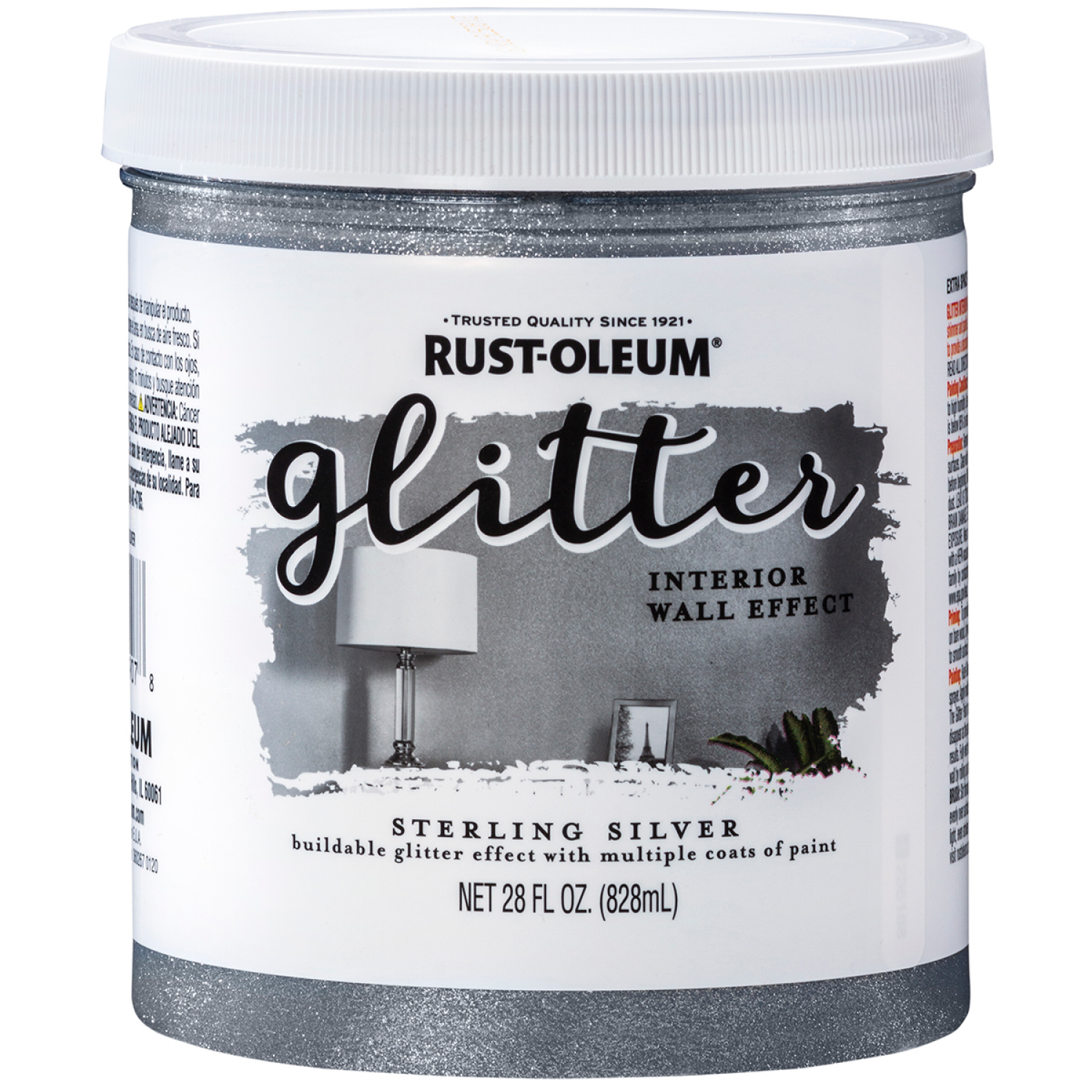 slide 1 of 2, Rustoleum Rust-Oleum Glitter Sterling Silver- 360219, 28 oz