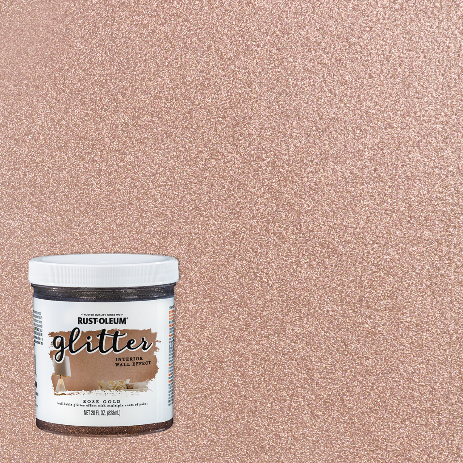 slide 1 of 4, Rustoleum Rust-Oleum Glitter Rose Gold 360221, 28 oz