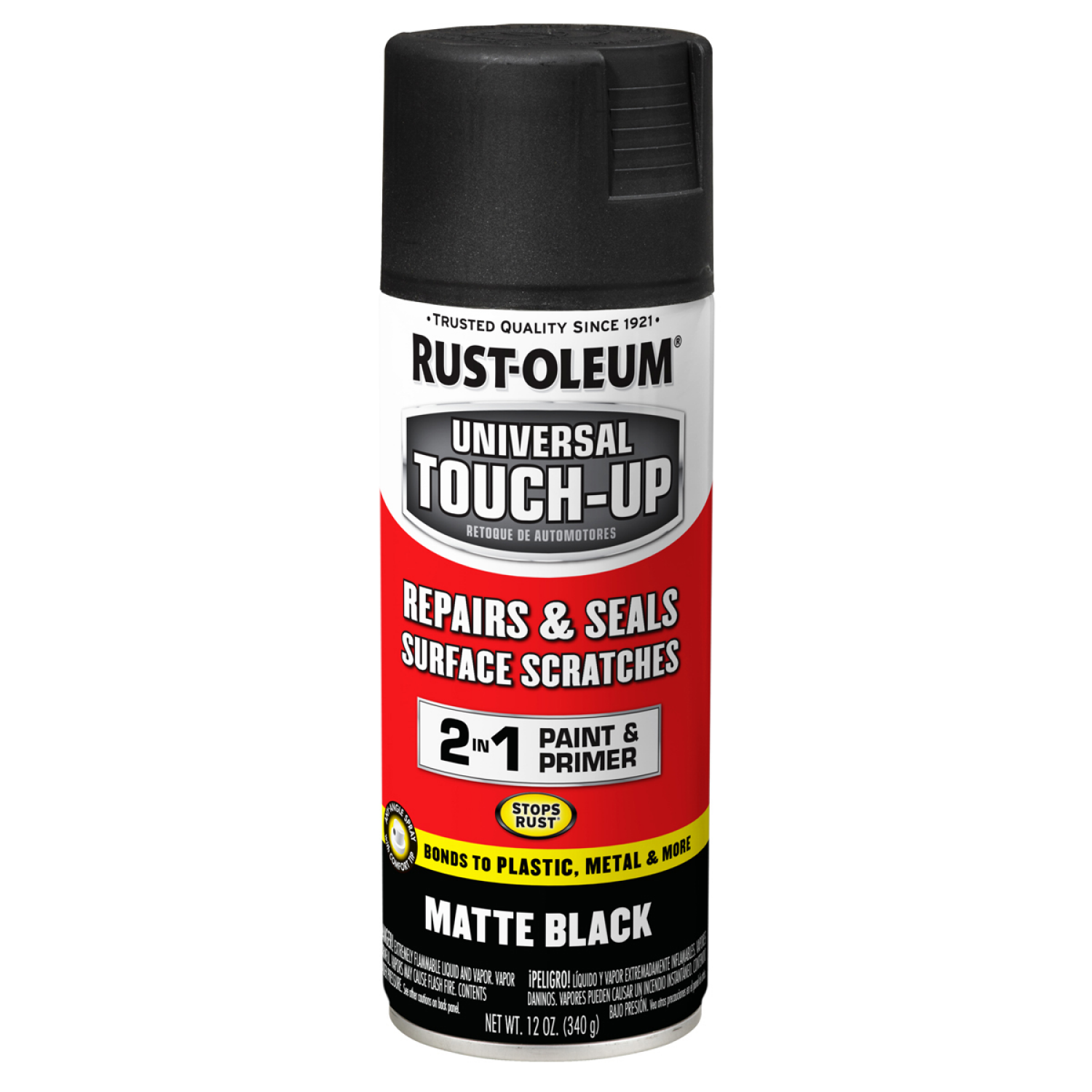slide 2 of 5, Rust-Oleum Rustoleum Rust-Oleum Automotive Touch-Up Matte Black Spray and Primer in 1- 363390, 11 oz, 11 oz