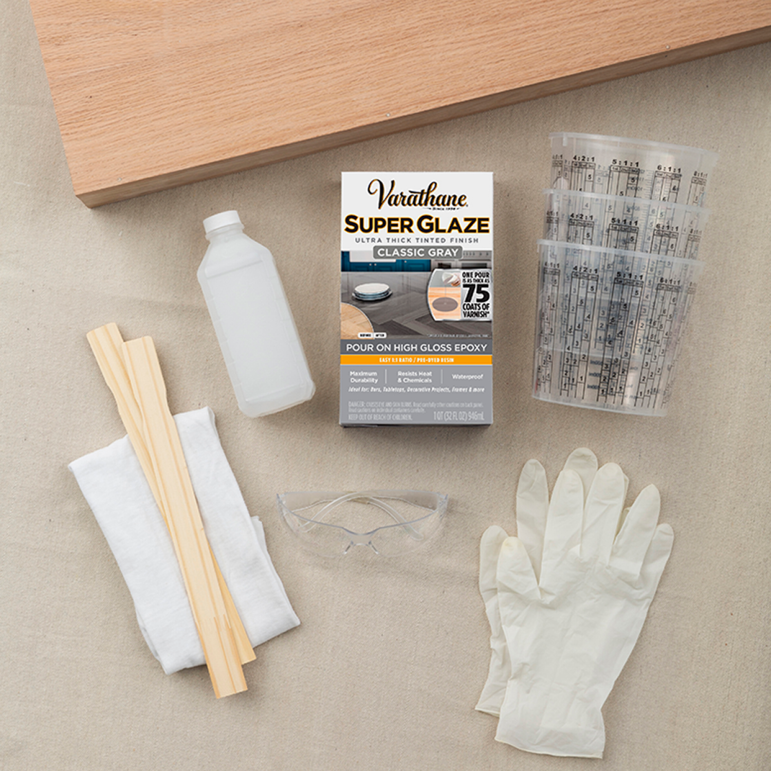 slide 4 of 4, Rustoleum Varathane Super Glaze Classic Gray-363903, Quart, 1 ct