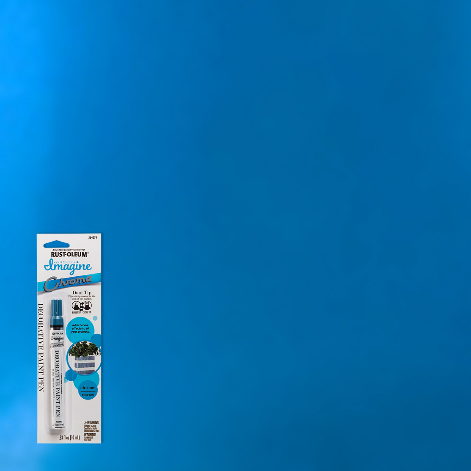 slide 3 of 3, Rustoleum Rust-Oleum Imagine Chrome Steel Blue Paint Pens- 364274, 0.33 fl oz