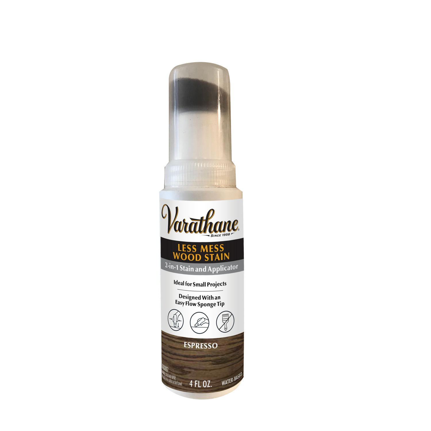 slide 2 of 4, Rustoleum Varathane Less Mess Wood Stain- 368032, Espresso, 4 fl oz