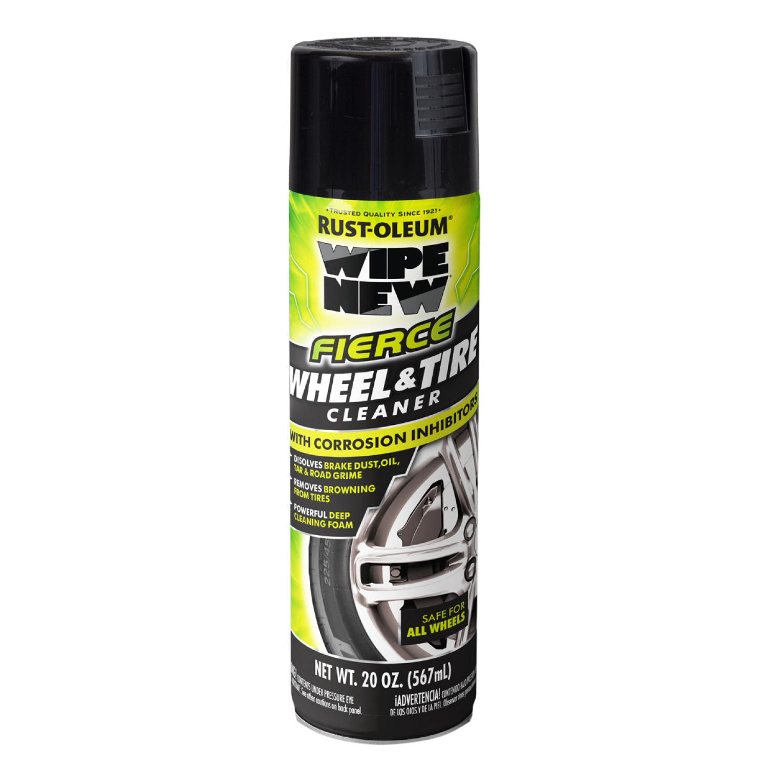 slide 1 of 4, Rustoleum Rust-Oleum Wipe New Fierce Wheel & Tire Cleaner spray, 20 oz
