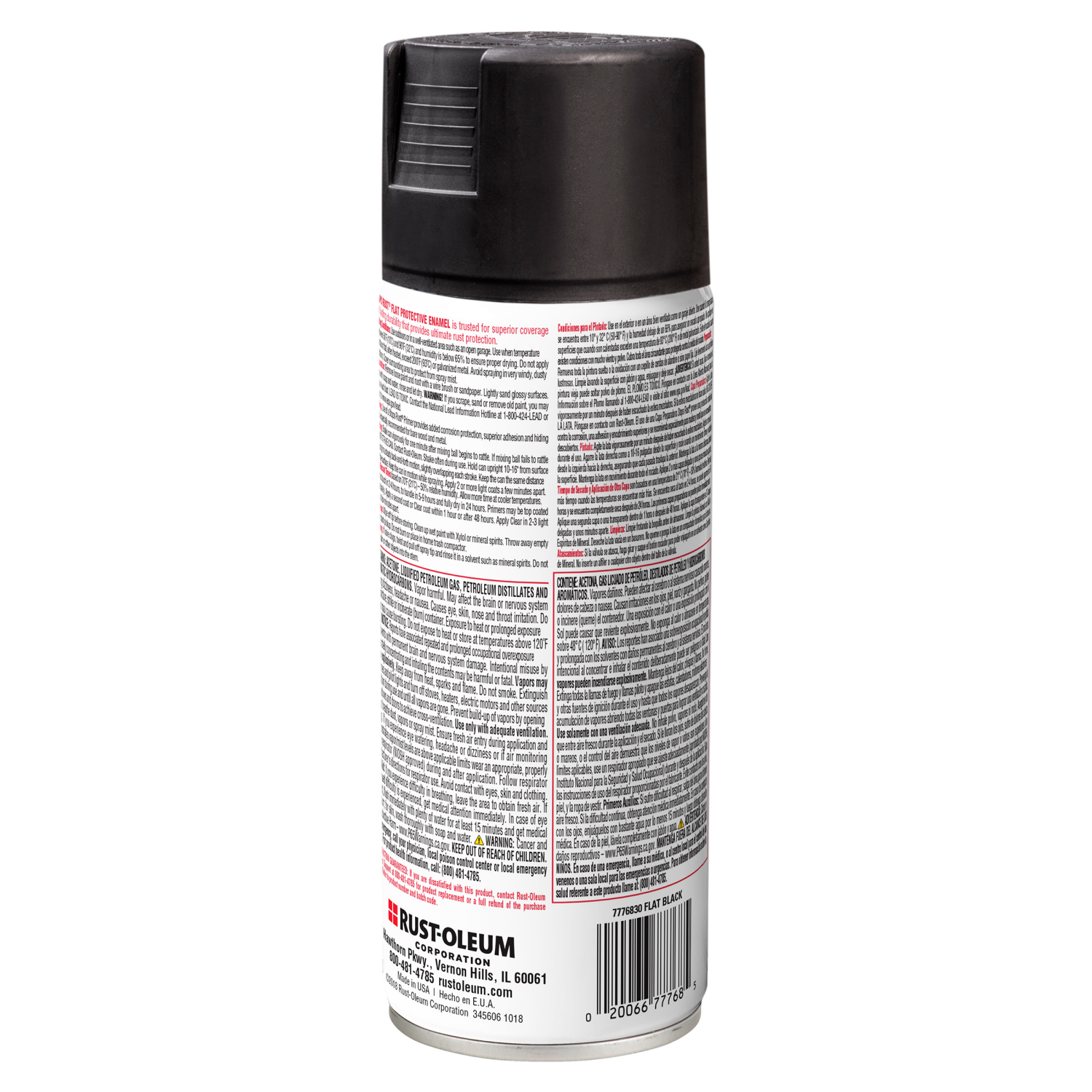 slide 4 of 6, Rust-Oleum Stops Rust Protective Enamel, Flat Black, 