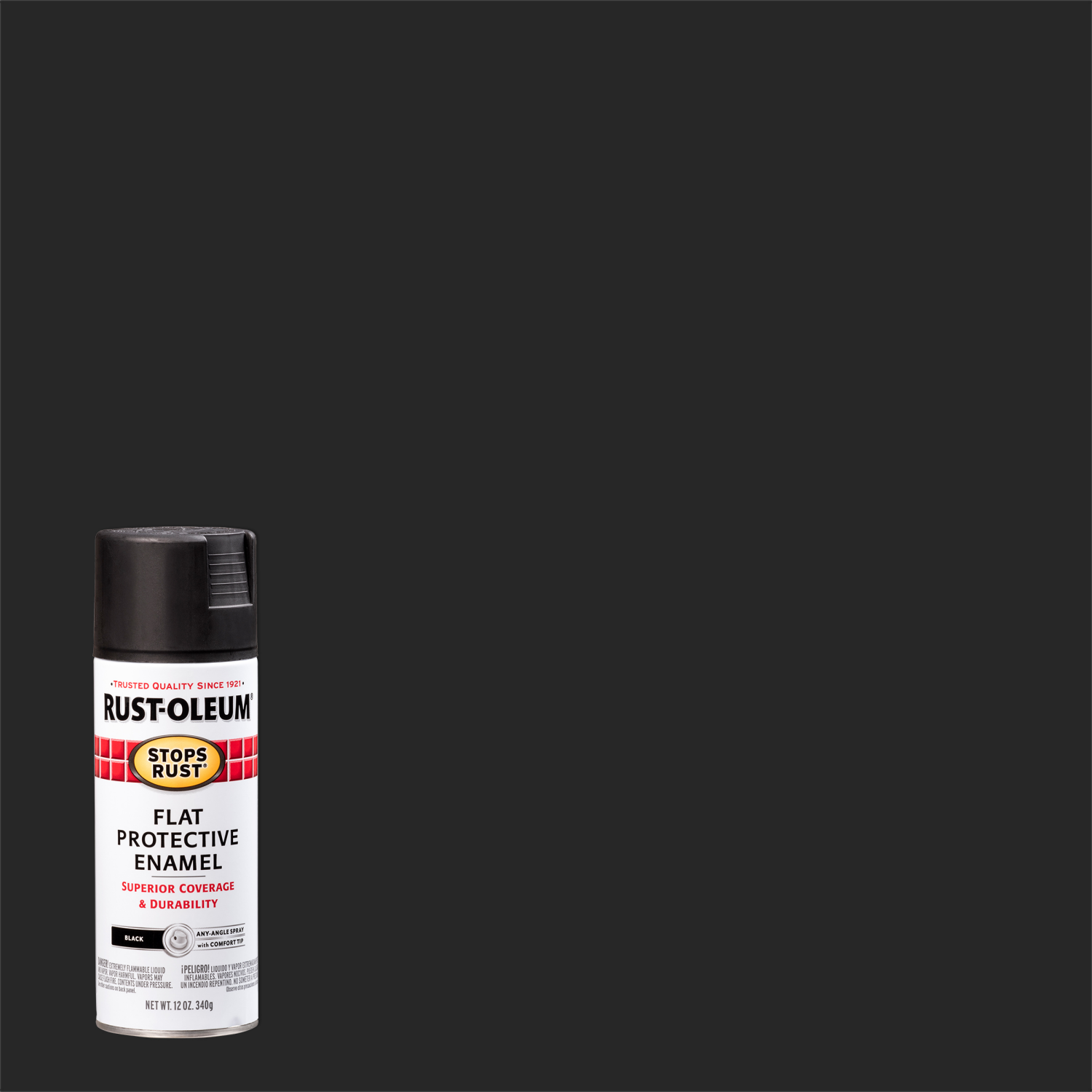 slide 1 of 6, Rust-Oleum Stops Rust Protective Enamel, Flat Black, 