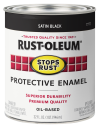 slide 22 of 25, Rust-Oleum Stops Rust Protective Enamel Paint - 7777502, Quart, Satin Black, 1 qt