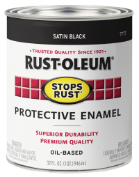 slide 12 of 25, Rust-Oleum Stops Rust Protective Enamel Paint - 7777502, Quart, Satin Black, 1 qt