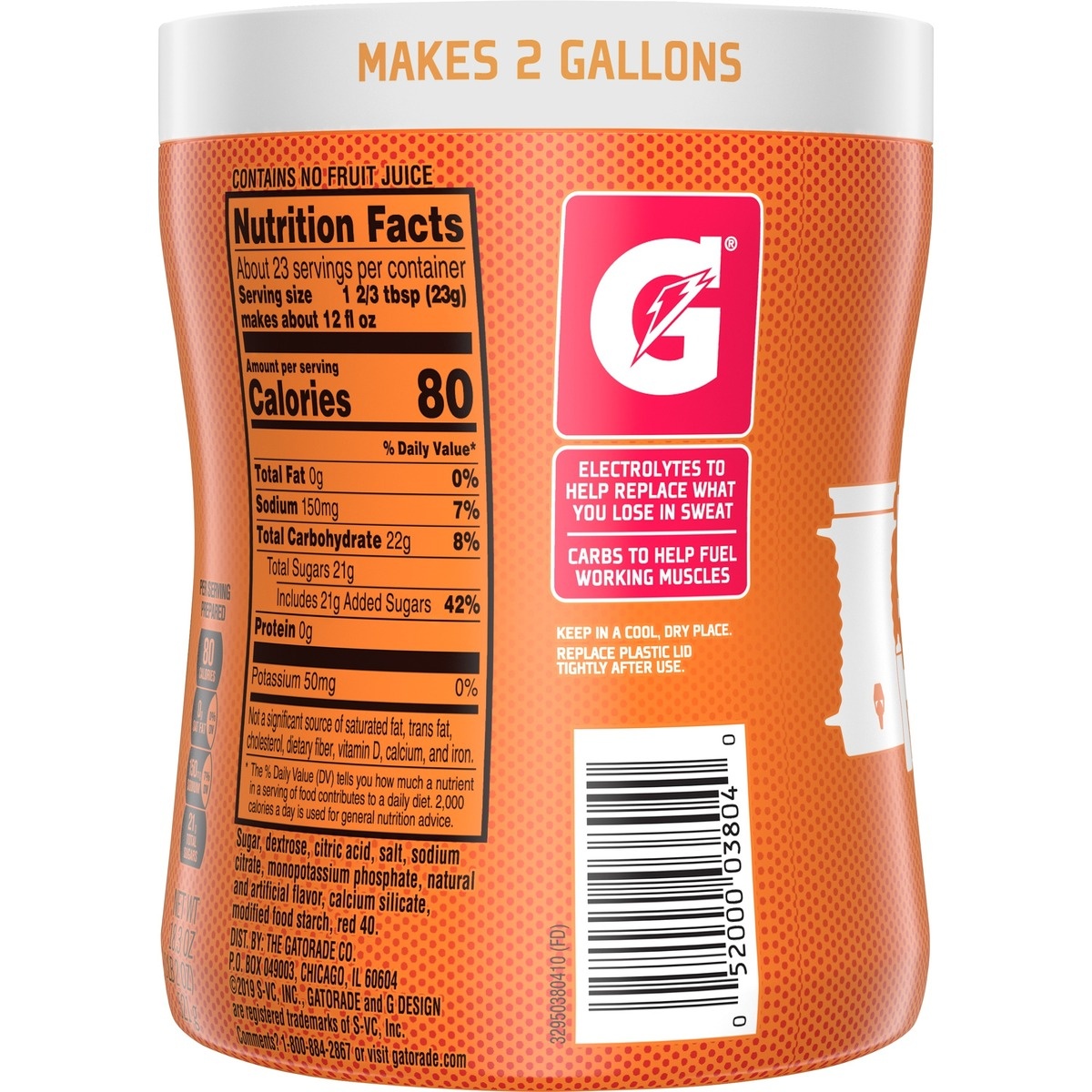 slide 2 of 3, Gatorade Thirst Quencher Powder Fruit Punch 18.3 Oz, 