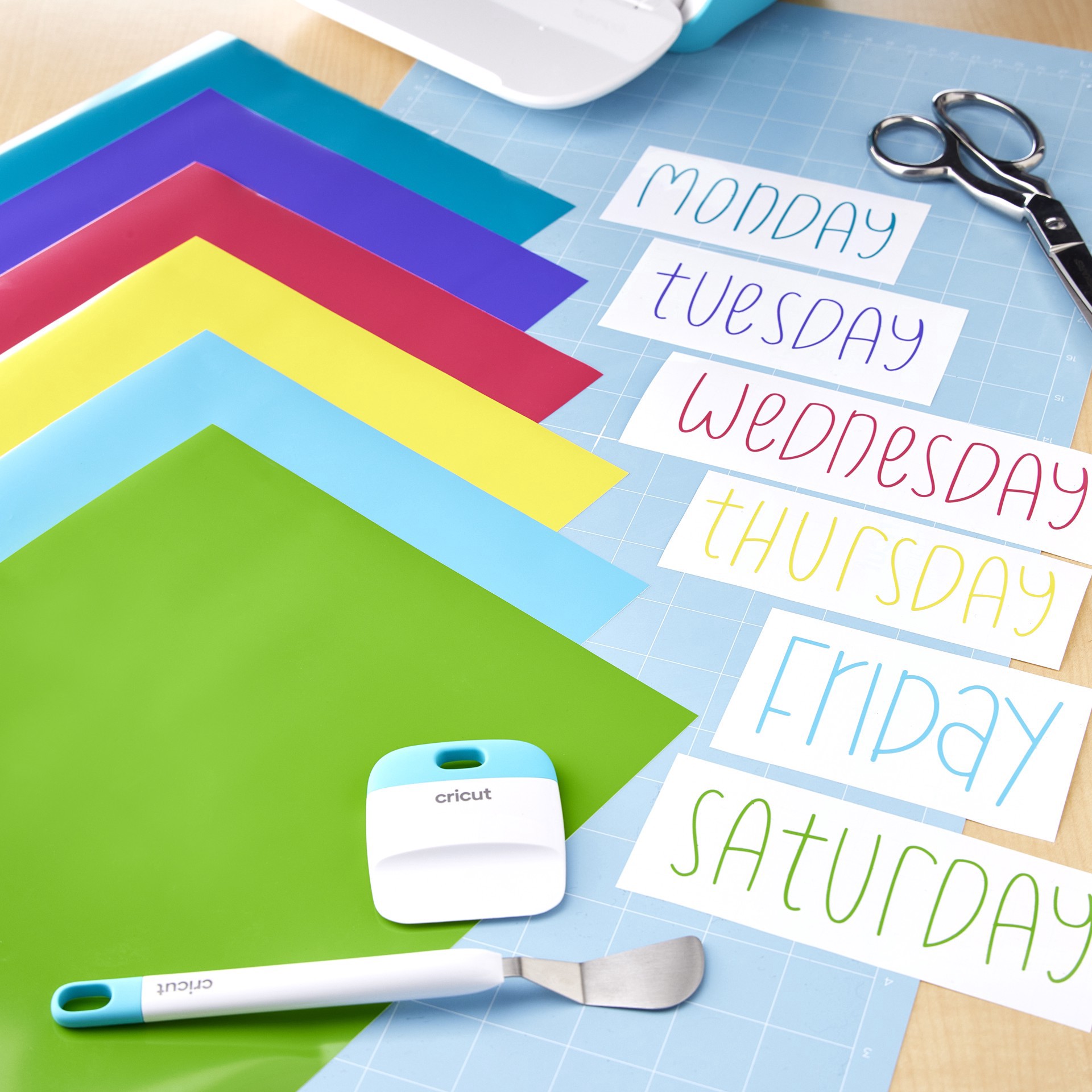 slide 7 of 8, Cricut Premium Vinyl Summer Sampler, 12 in x 12 in