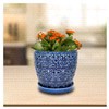 slide 2 of 9, Trendspot 6IN Mediterranean Blue Ceramic Planter, 6 in