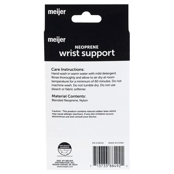 slide 4 of 5, Meijer Neoprene Wrist Support Brace, One Size, 1 ct