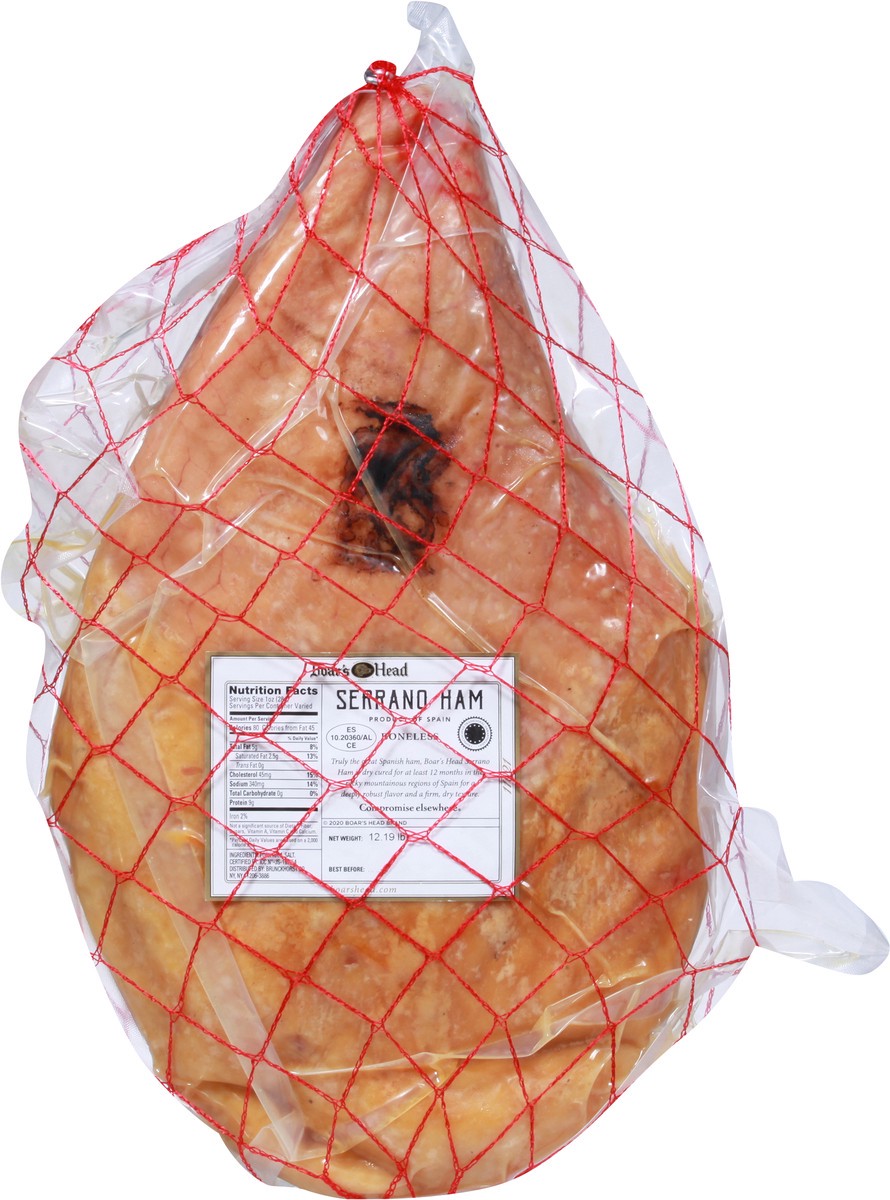 slide 4 of 9, Boar's Head Boneless Serrano Ham 1 ea, per lb