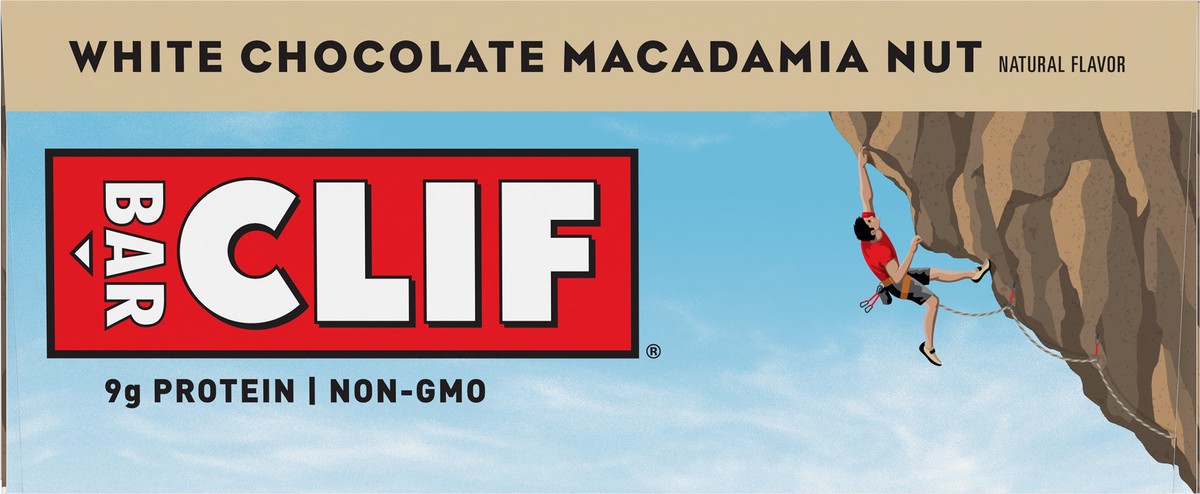 slide 6 of 9, CLIF BAR - White Chocolate Macadamia Nut Flavor - Made with Organic Oats - 9g Protein - Non-GMO - Plant Based - Energy Bars - 2.4 oz. (12 Count), 28.8 oz