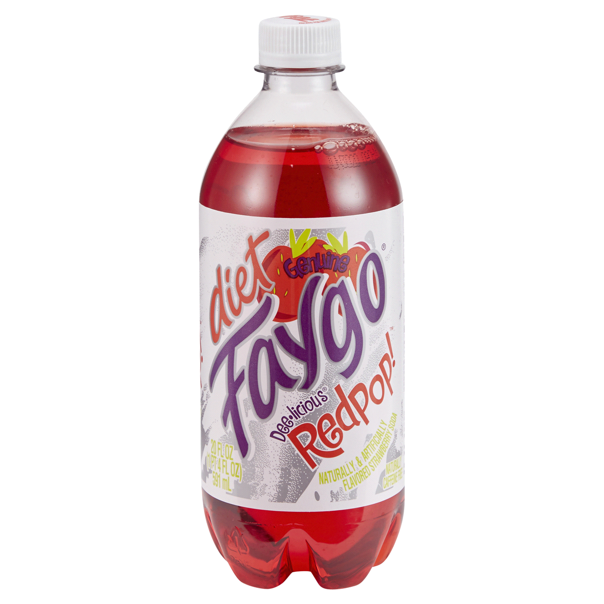 slide 1 of 5, Faygo Diet Red Pop, bottle, 20 oz